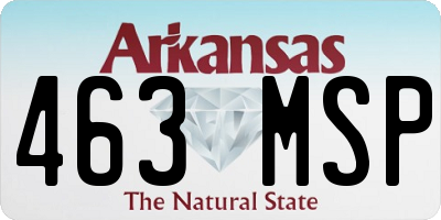 AR license plate 463MSP