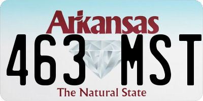 AR license plate 463MST