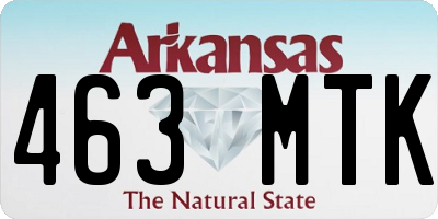 AR license plate 463MTK