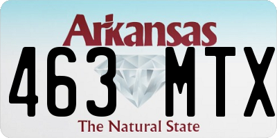 AR license plate 463MTX