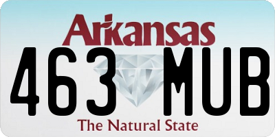 AR license plate 463MUB