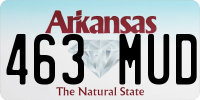 AR license plate 463MUD