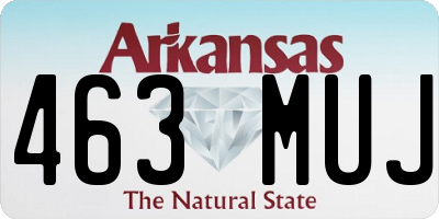 AR license plate 463MUJ