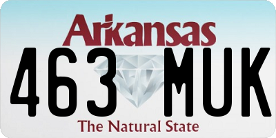 AR license plate 463MUK