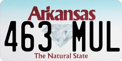 AR license plate 463MUL