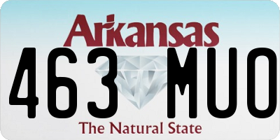 AR license plate 463MUO