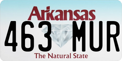 AR license plate 463MUR