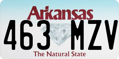 AR license plate 463MZV