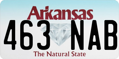 AR license plate 463NAB