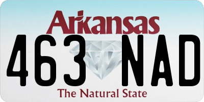 AR license plate 463NAD