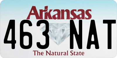 AR license plate 463NAT