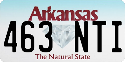 AR license plate 463NTI