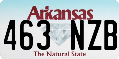AR license plate 463NZB