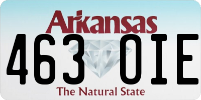 AR license plate 463OIE