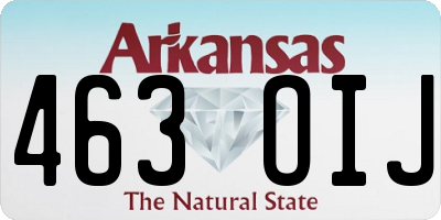AR license plate 463OIJ