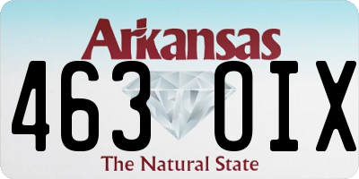 AR license plate 463OIX