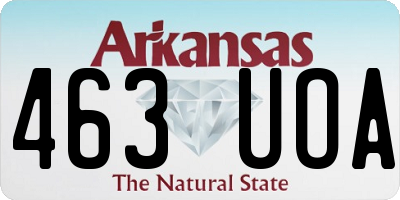 AR license plate 463UOA