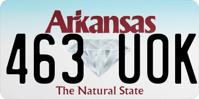 AR license plate 463UOK