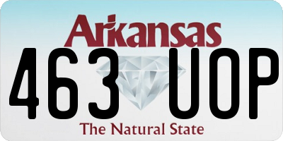 AR license plate 463UOP