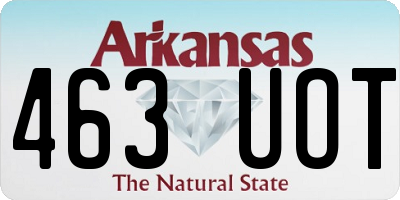 AR license plate 463UOT