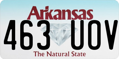 AR license plate 463UOV