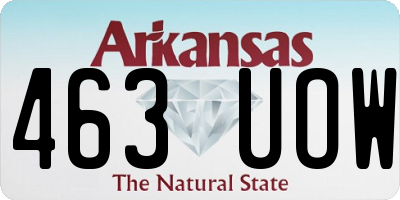 AR license plate 463UOW