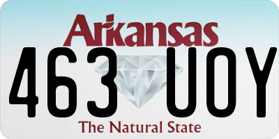 AR license plate 463UOY
