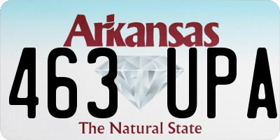 AR license plate 463UPA