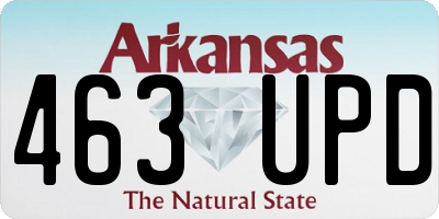 AR license plate 463UPD