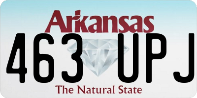 AR license plate 463UPJ