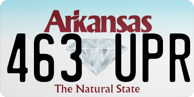 AR license plate 463UPR