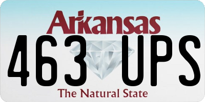 AR license plate 463UPS