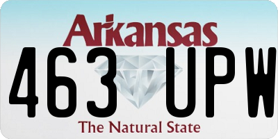 AR license plate 463UPW