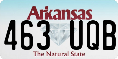 AR license plate 463UQB