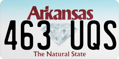 AR license plate 463UQS