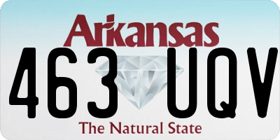 AR license plate 463UQV