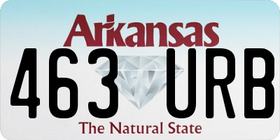 AR license plate 463URB