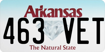AR license plate 463VET