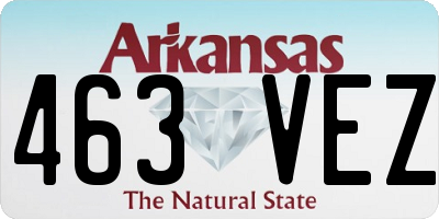 AR license plate 463VEZ