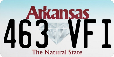 AR license plate 463VFI