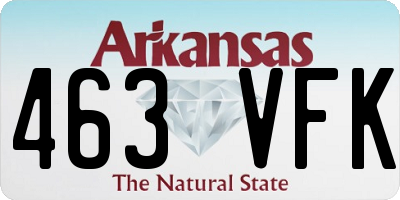 AR license plate 463VFK