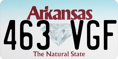 AR license plate 463VGF
