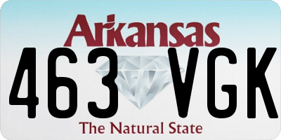 AR license plate 463VGK