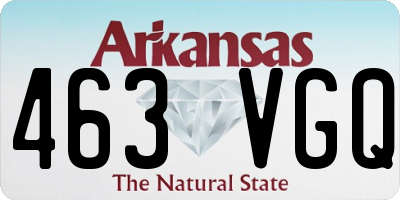 AR license plate 463VGQ