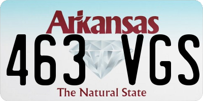 AR license plate 463VGS