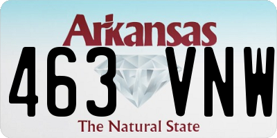 AR license plate 463VNW