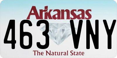 AR license plate 463VNY