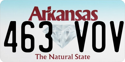 AR license plate 463VOV