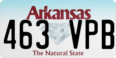 AR license plate 463VPB