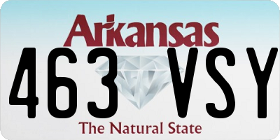 AR license plate 463VSY